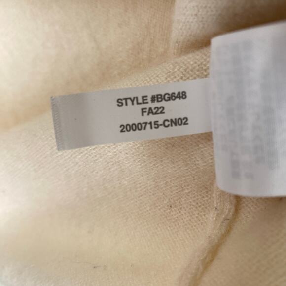 🛑SOLD🛑 J. Crew 100% Cashmere Relaxed T-Shirt Size XXL Milk Cream Top Sweater Old - Picture 11 of 12